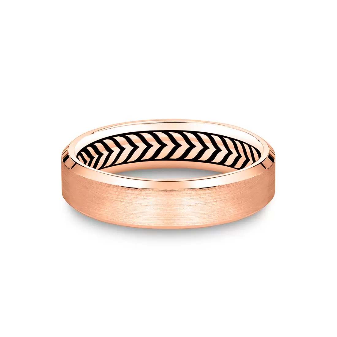 White Gold Shell Apex Brushed Men's Band - Uriah