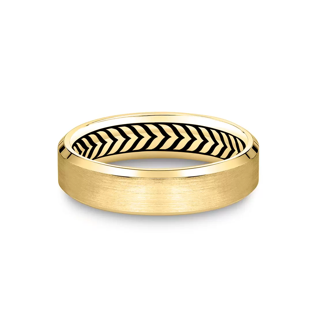 White Gold Shell Apex Brushed Men's Band - Uriah