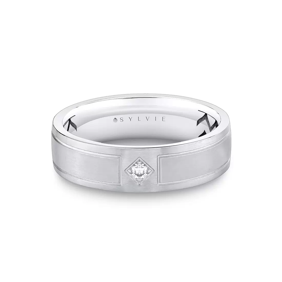Yellow Gold Shell Ascend Two Tone Brushed Men's Band - Finn