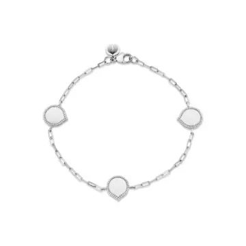 Yellow Gold Shell Héritage Spaced Shell Paperclip Bracelet