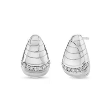 yellow gold honeycomb diamond earrings