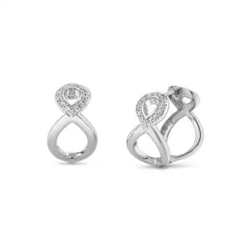yellow gold two tone diamond hoop earrings
