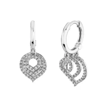 white gold dangle diamond earrings