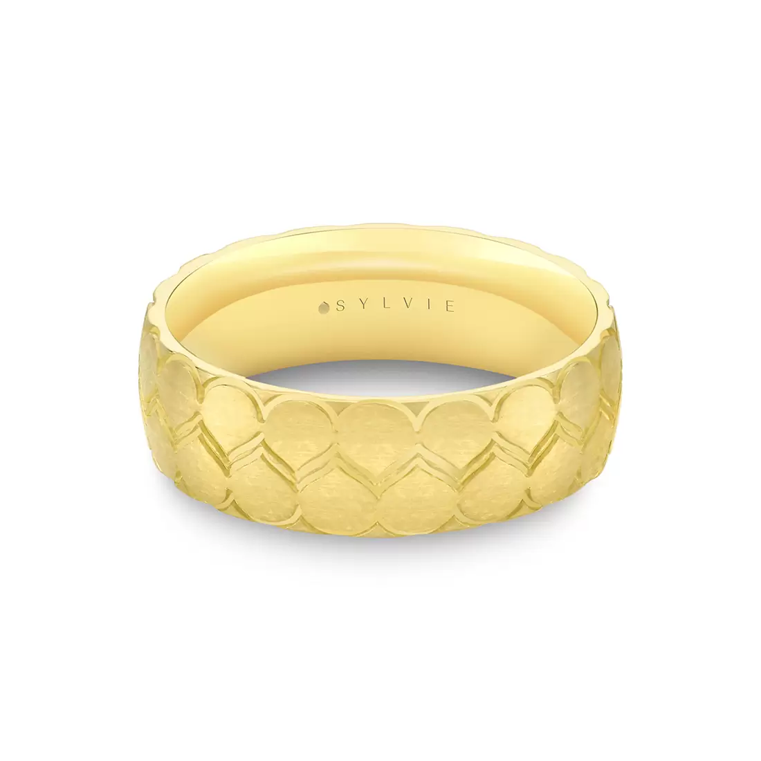 Yellow Gold Shell Ascend Brushed Men's Band - Maximus