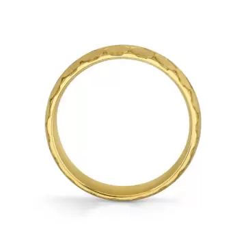 Yellow Gold Shell Ascend Brushed Men’s Band - Maximus