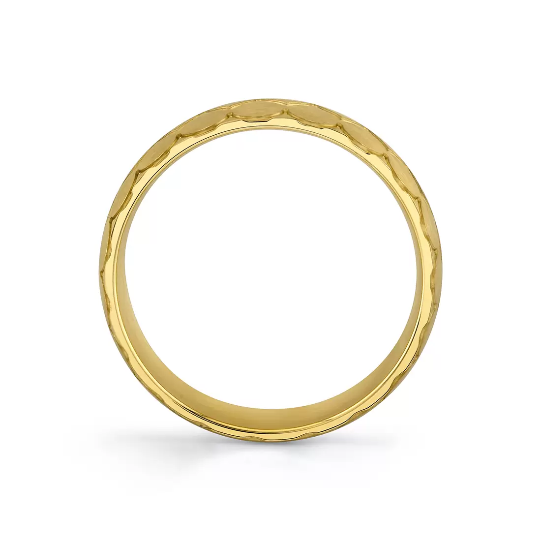 Yellow Gold Shell Ascend Brushed Men's Band - Maximus