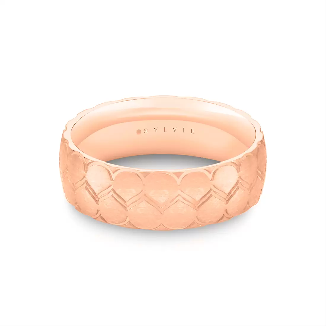 Yellow Gold Shell Ascend Brushed Men's Band - Maximus