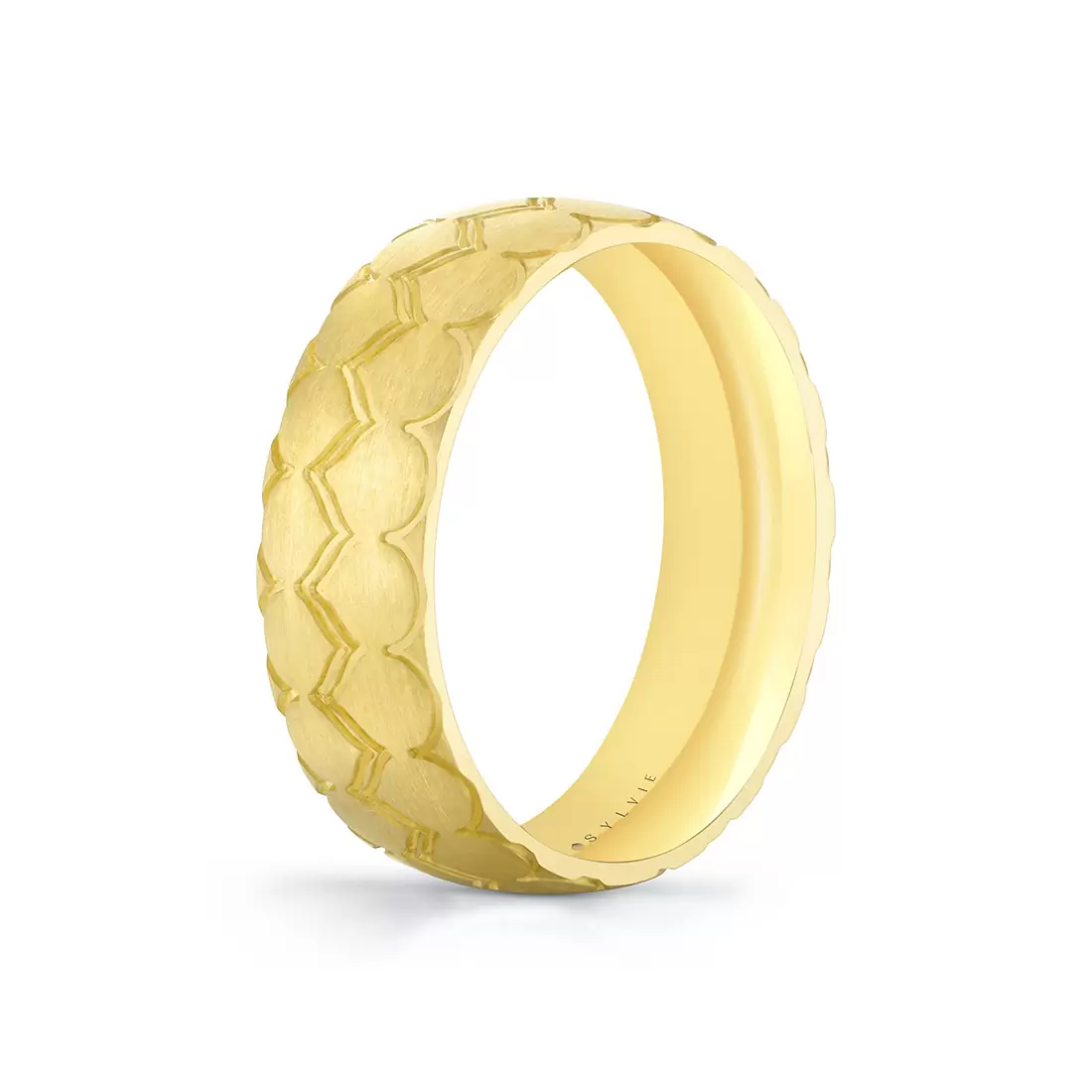 Yellow Gold Shell Ascend Brushed Men's Band - Maximus