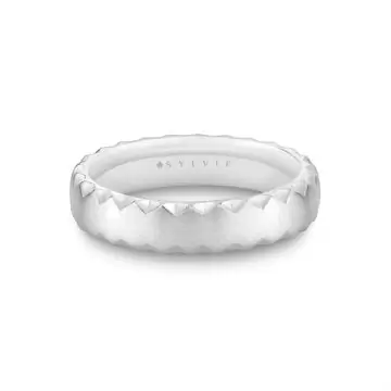 Yellow Gold Fluted Shell Brushed Men’s Band - Vaughn