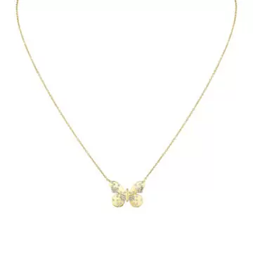 Yellow Gold Shell Héritage Diamond Butterfly Necklace