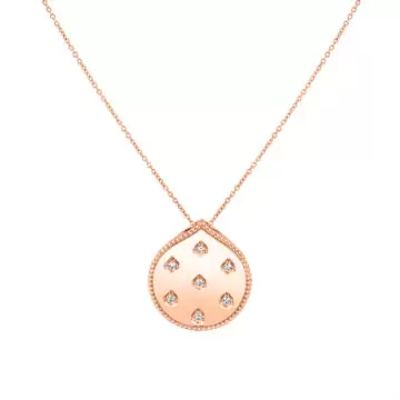 Yellow Gold Shell Héritage Shell Spaced Diamond Pendant