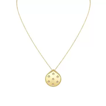 Yellow Gold Shell Héritage Shell Spaced Diamond Pendant