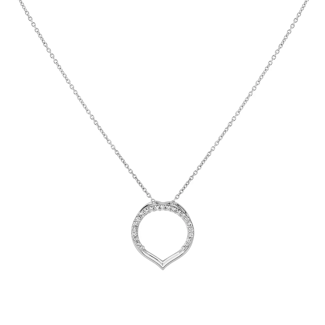 Yellow Gold Shell Héritage Diamond Pendant