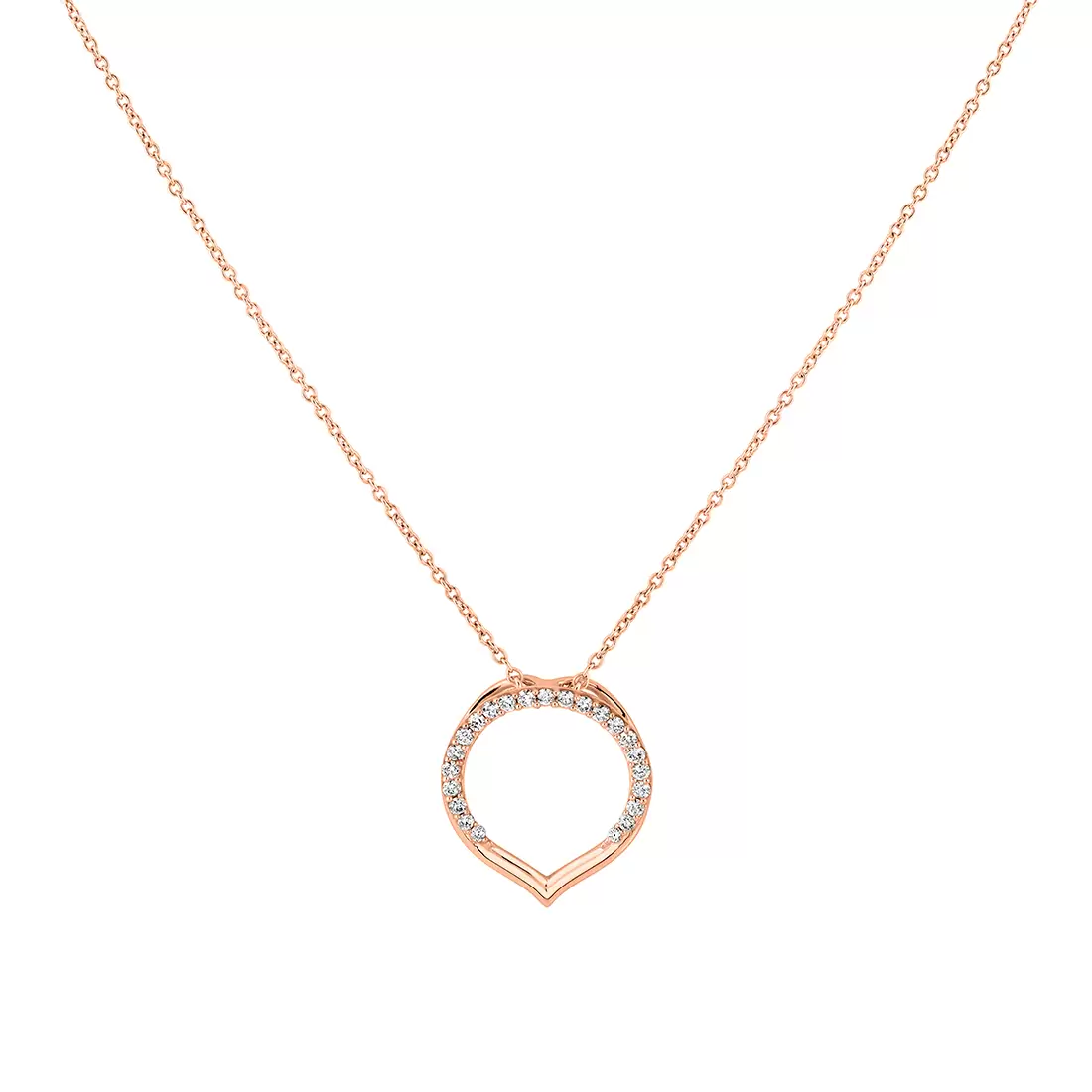Yellow Gold Shell Héritage Diamond Pendant