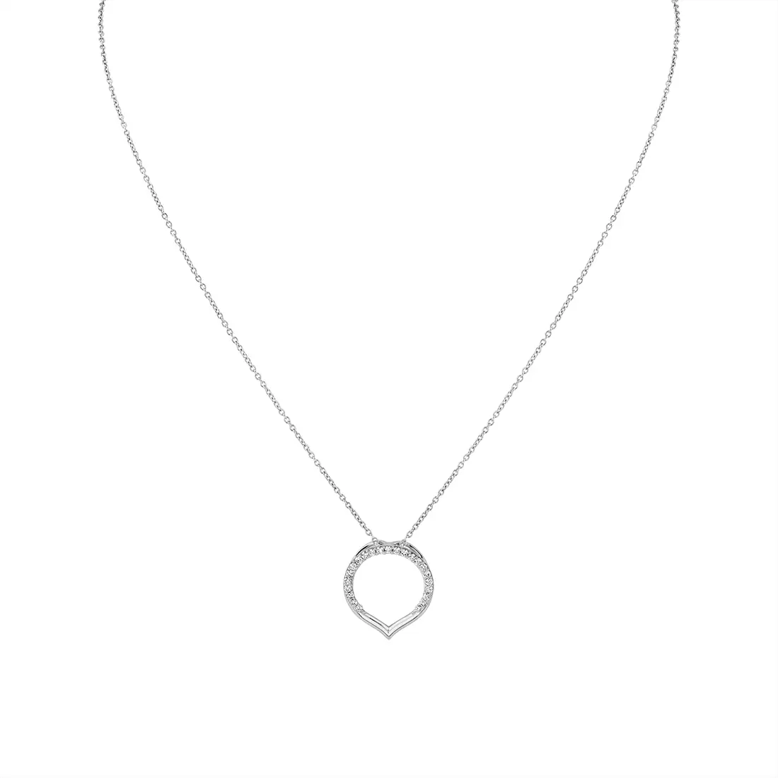 Yellow Gold Shell Héritage Diamond Pendant