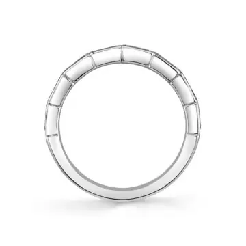 White Gold Baguette Bezel Wedding Ring