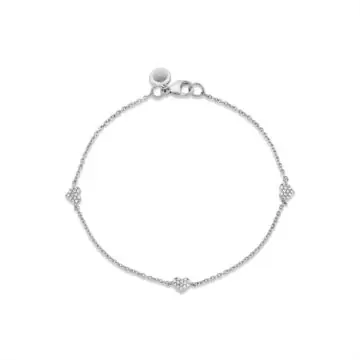 Yellow Gold Éternelle Small Heart Charms Diamond Bracelet