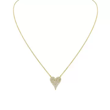 Yellow Gold Éternelle Diamond Heart Necklace