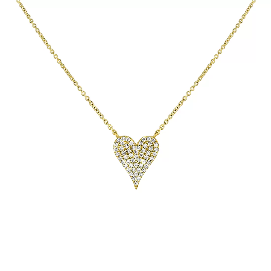Yellow Gold Éternelle Diamond Heart Necklace