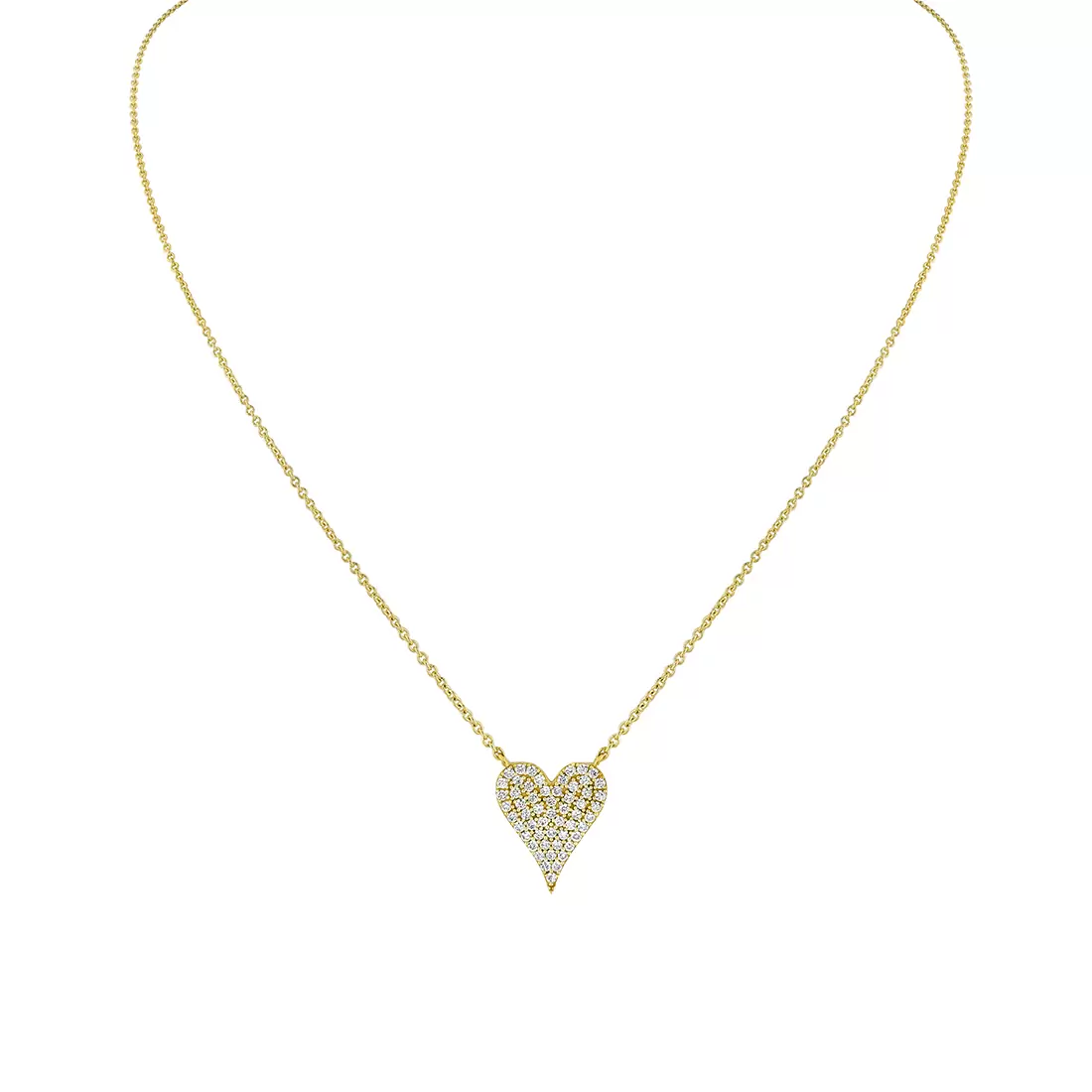 Yellow Gold Éternelle Diamond Heart Necklace