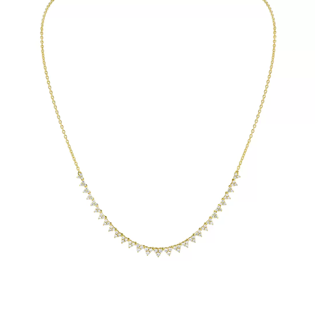 Yellow Gold Éternelle Diamond Trio Necklace