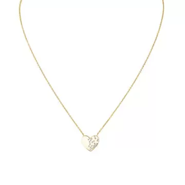 Yellow Gold Éternelle Scattered Diamond Heart Necklace