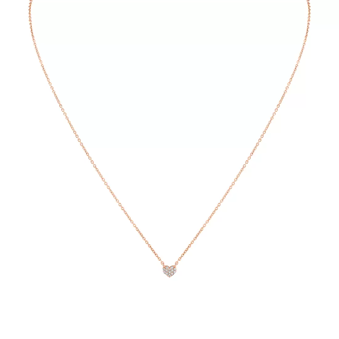 Yellow Gold Éternelle Small Diamond Heart Necklace