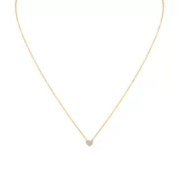 Yellow Gold Éternelle Small Diamond Heart Necklace