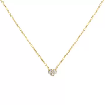 Yellow Gold Éternelle Small Diamond Heart Necklace