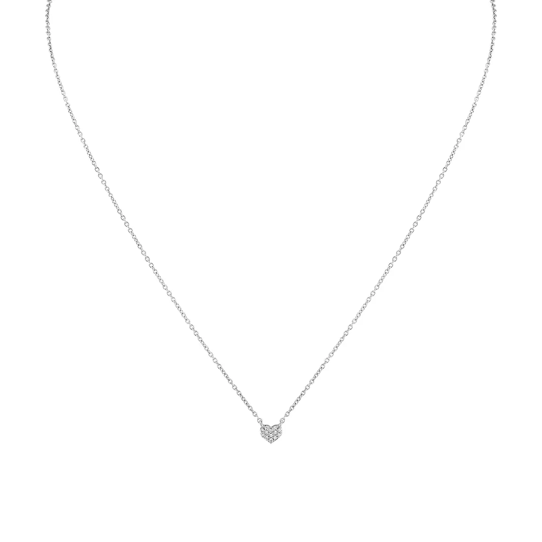 Yellow Gold Éternelle Small Diamond Heart Necklace
