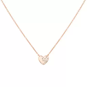 Yellow Gold Éternelle Small Scattered Diamond Heart Necklace