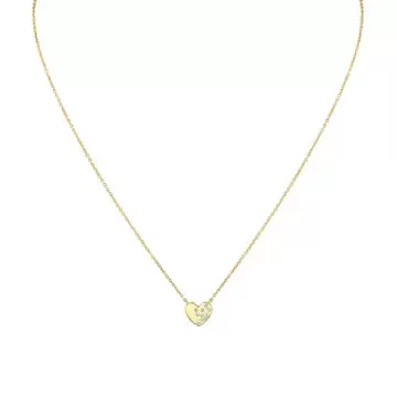 Yellow Gold Éternelle Small Scattered Diamond Heart Necklace