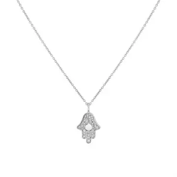 yellow gold diamond Hamsa hand pendant crop