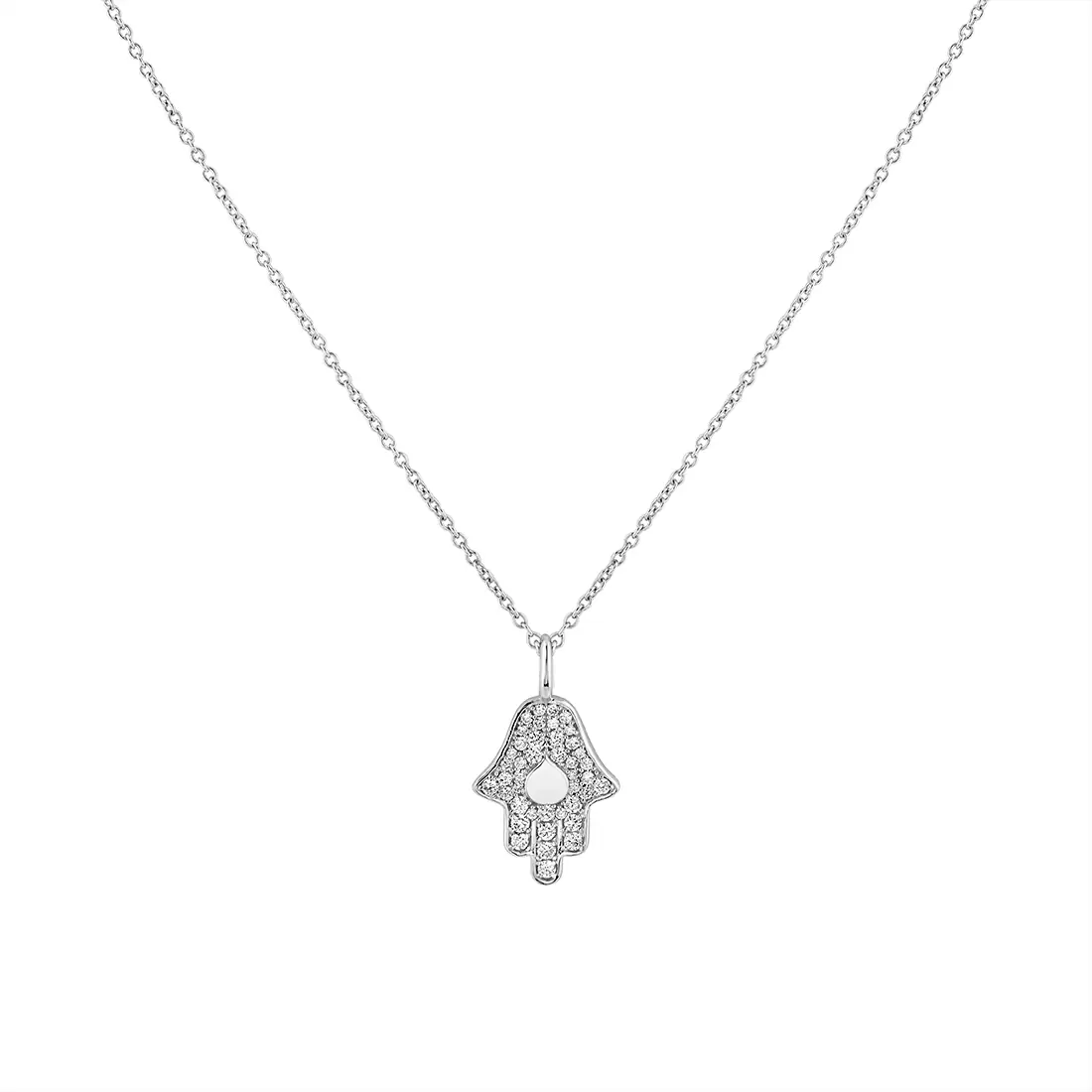 Yellow Gold Éternelle Diamond Hamsa Hand Pendant