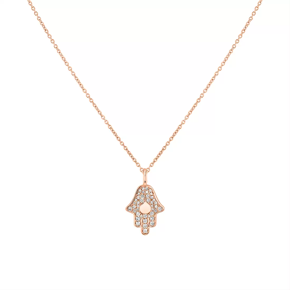 Yellow Gold Éternelle Diamond Hamsa Hand Pendant
