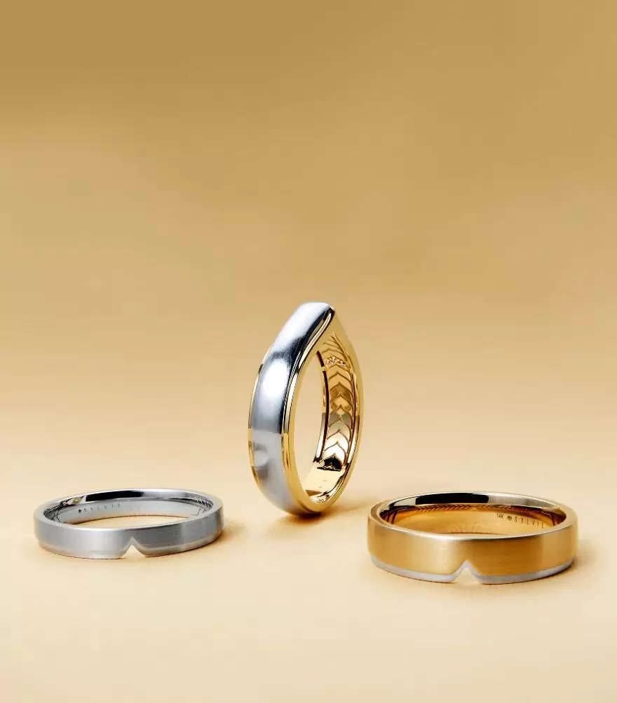 men's polished wedding band - mobile