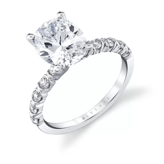 white gold classic engagement ring