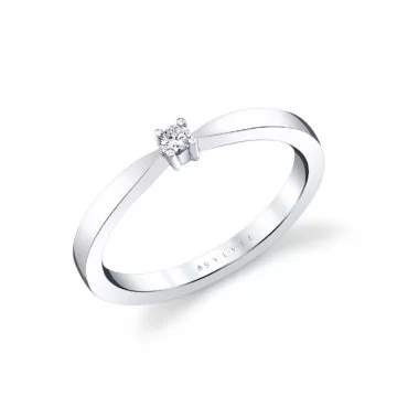 White Gold/Yellow Gold Heritage Round Diamond Tapered Wedding Ring