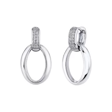 White Gold/Yellow Gold Auravie Interlocking Drop Earrings