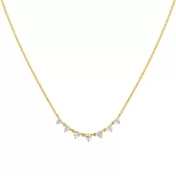 Yellow Gold Éternelle Graduated Diamond Droplet Necklace