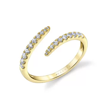 Yellow Gold Éternelle Open Twist Diamond Ring