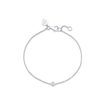 Yellow Gold Round Bezel Diamond Bracelet