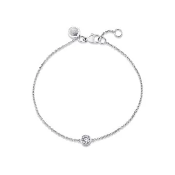 Yellow Gold Round Bezel Diamond Bracelet