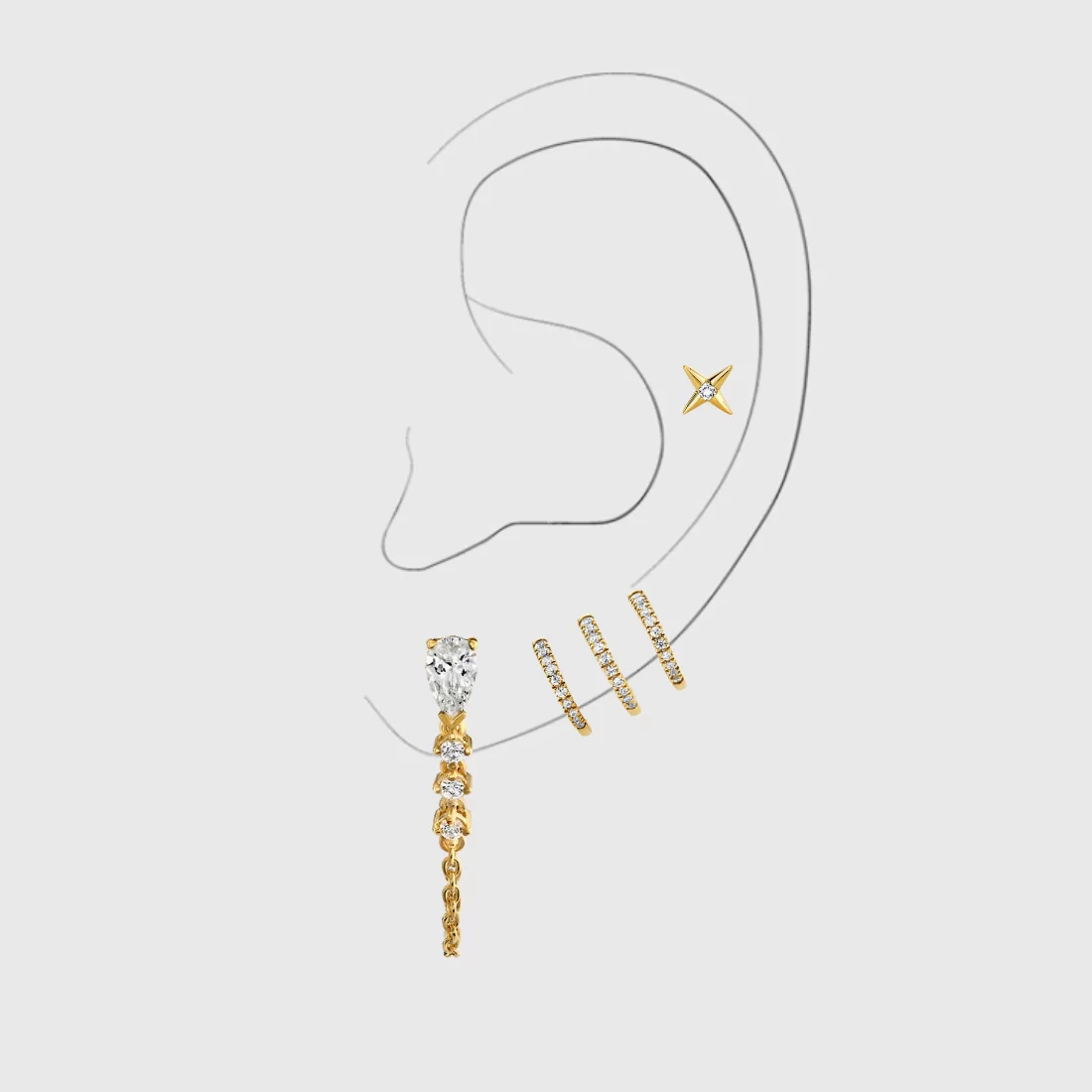 how to stack earrings 5