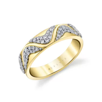White Gold/Yellow Gold Auravie Two Tone Diamond Wedding Ring
