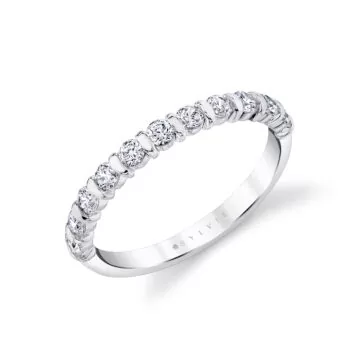 Yellow Gold Heritage Bar Set Diamond Wedding Ring