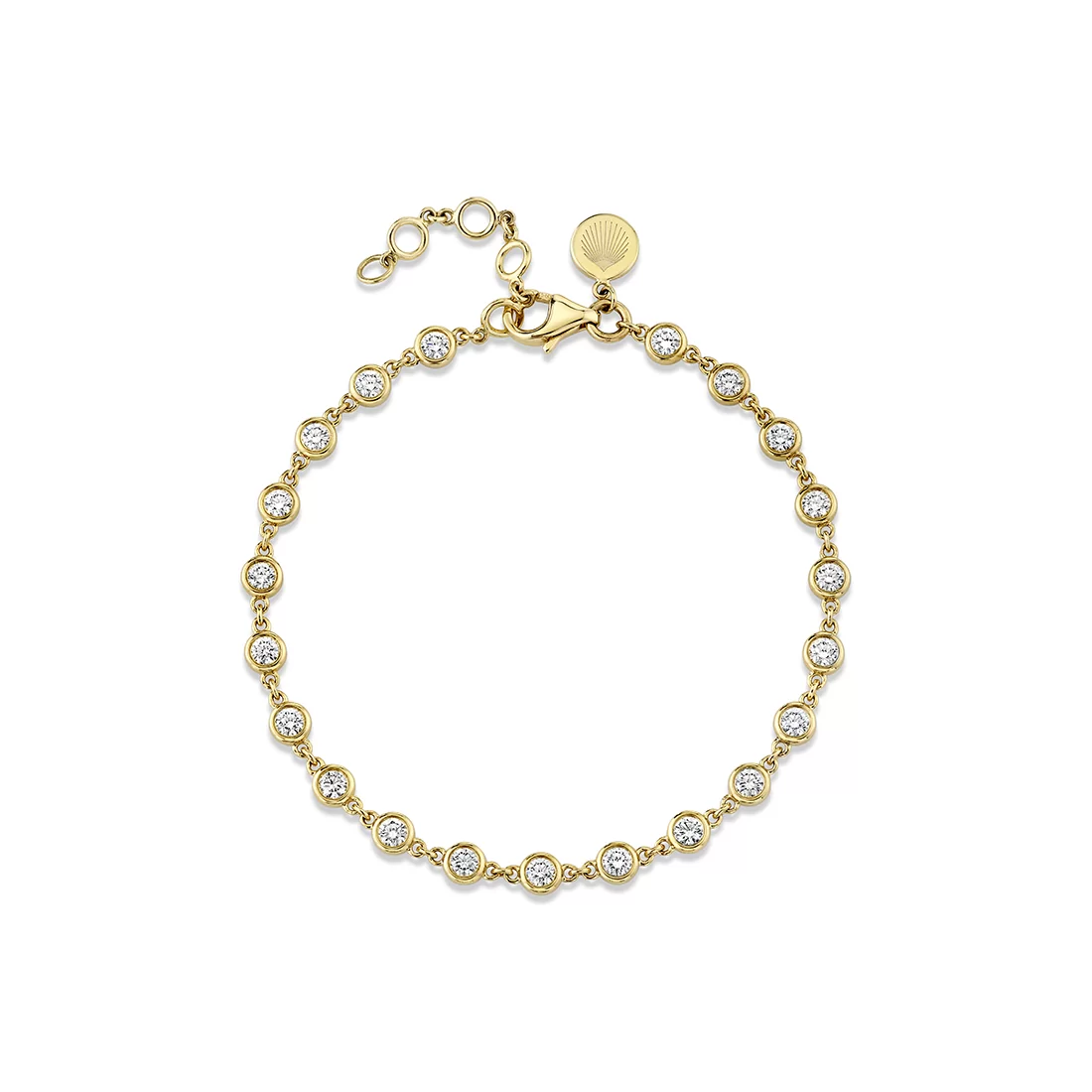 Yellow Gold Éternelle Bezel Round Diamond Bracelet