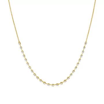 Yellow Gold Éternelle Spaced Diamond Necklace