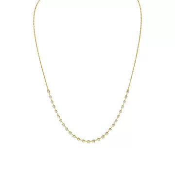 Yellow Gold Éternelle Spaced Diamond Necklace