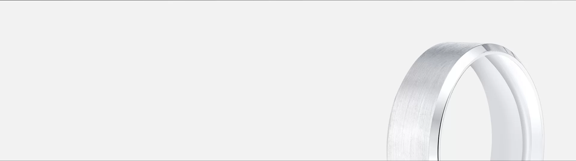 Men's Platinum Wedding Bands Top Web Banner (Desktop)